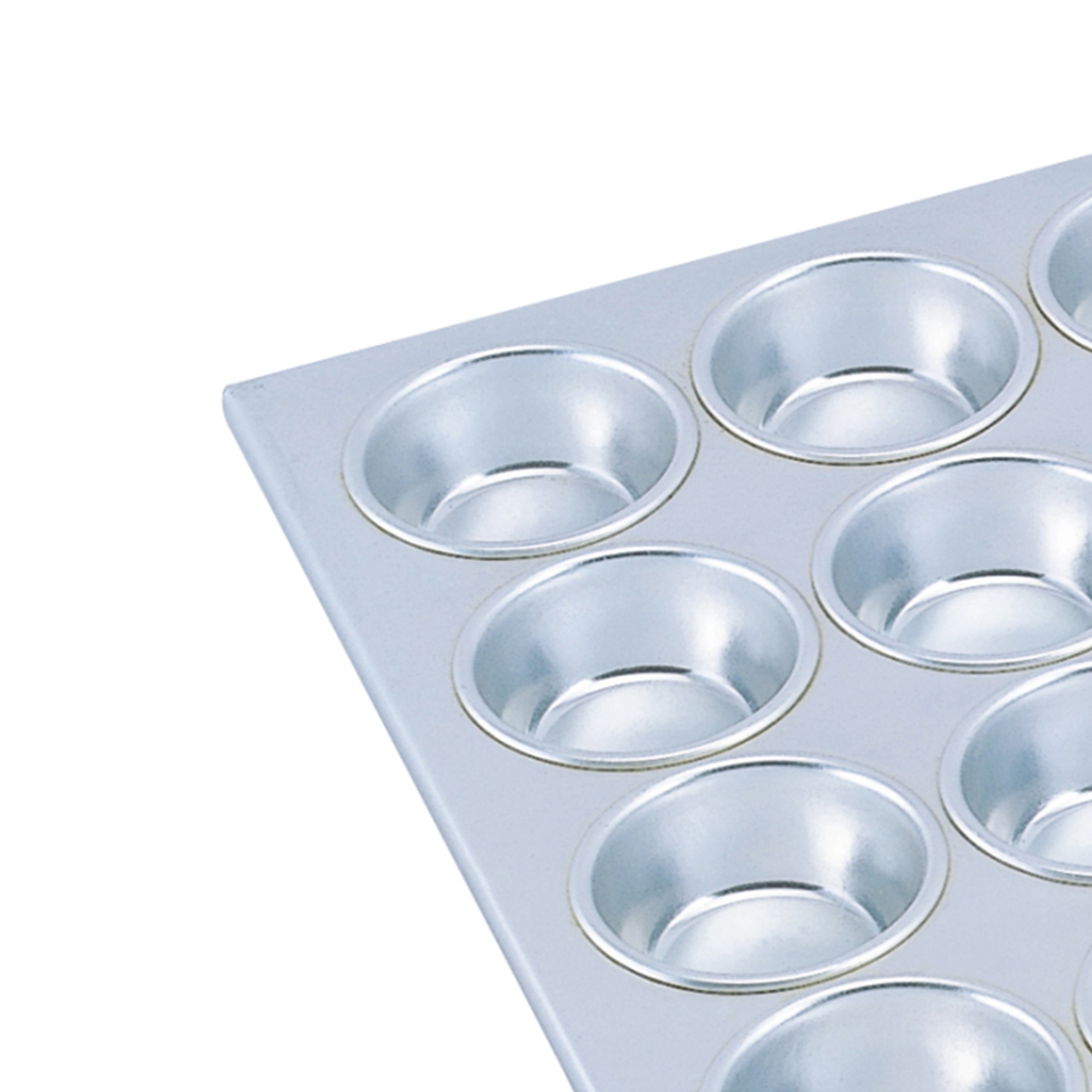 Silver Aluminum Cake Pan Mold Electrolytic Muffin Pan Cake Pan Kitchen Cutlery