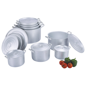 Aluminum Lid 8pcs Pot Set Aluminum Whiten Cookware Set Home Kitchen Ware
