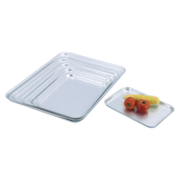 6PCS Aluminium Bake Pan Set Meal Plate Trays