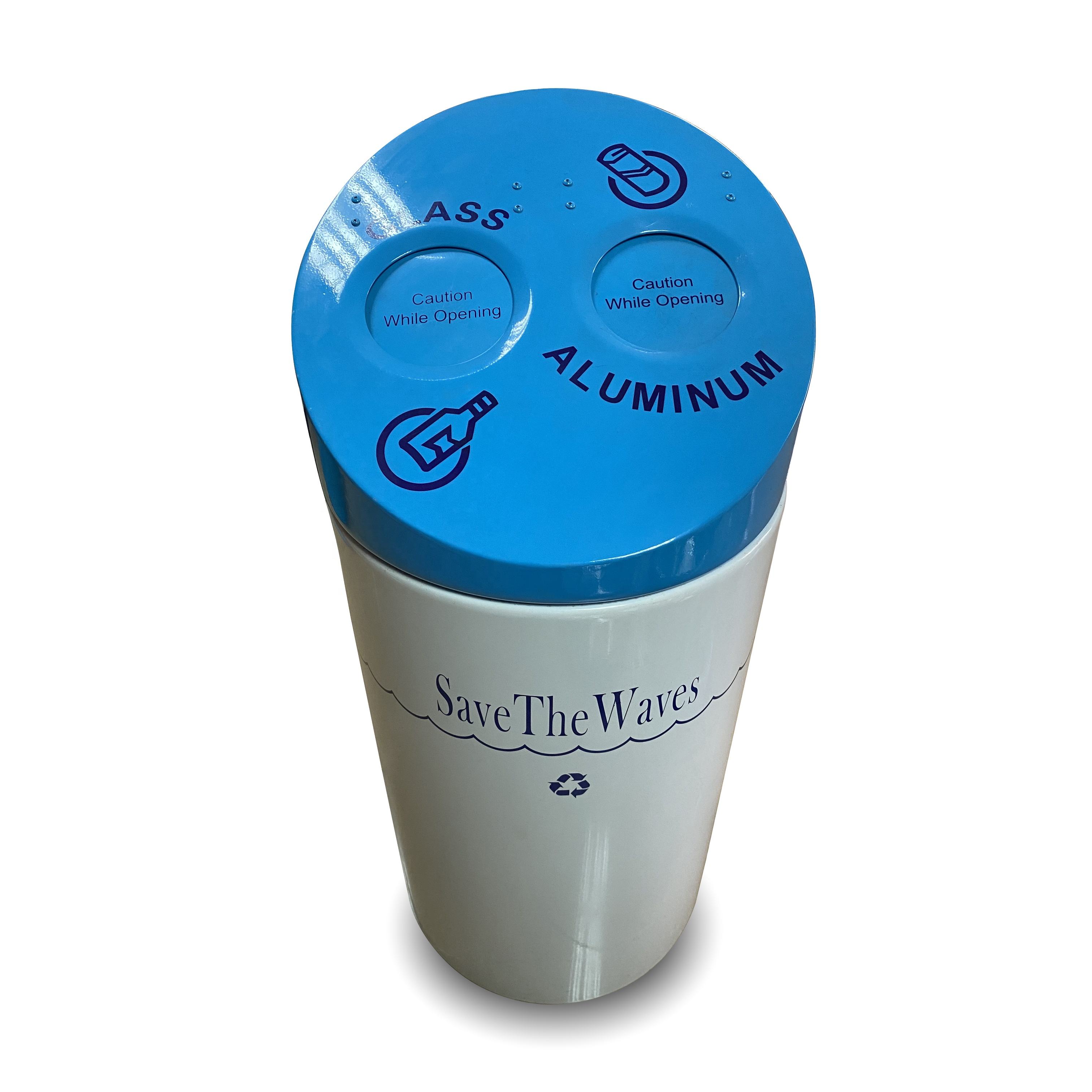 aluminum garbage can