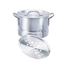 3PCS Aluminium Stock Pot+1PC Aluminium Steamer Pot for Home Restaurant