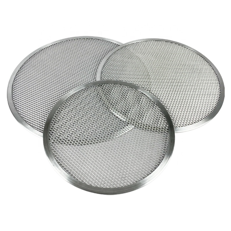 Aluminium Pizza Screen Pan Baking Tray Metal Net Seamless Aluminum Metal Net