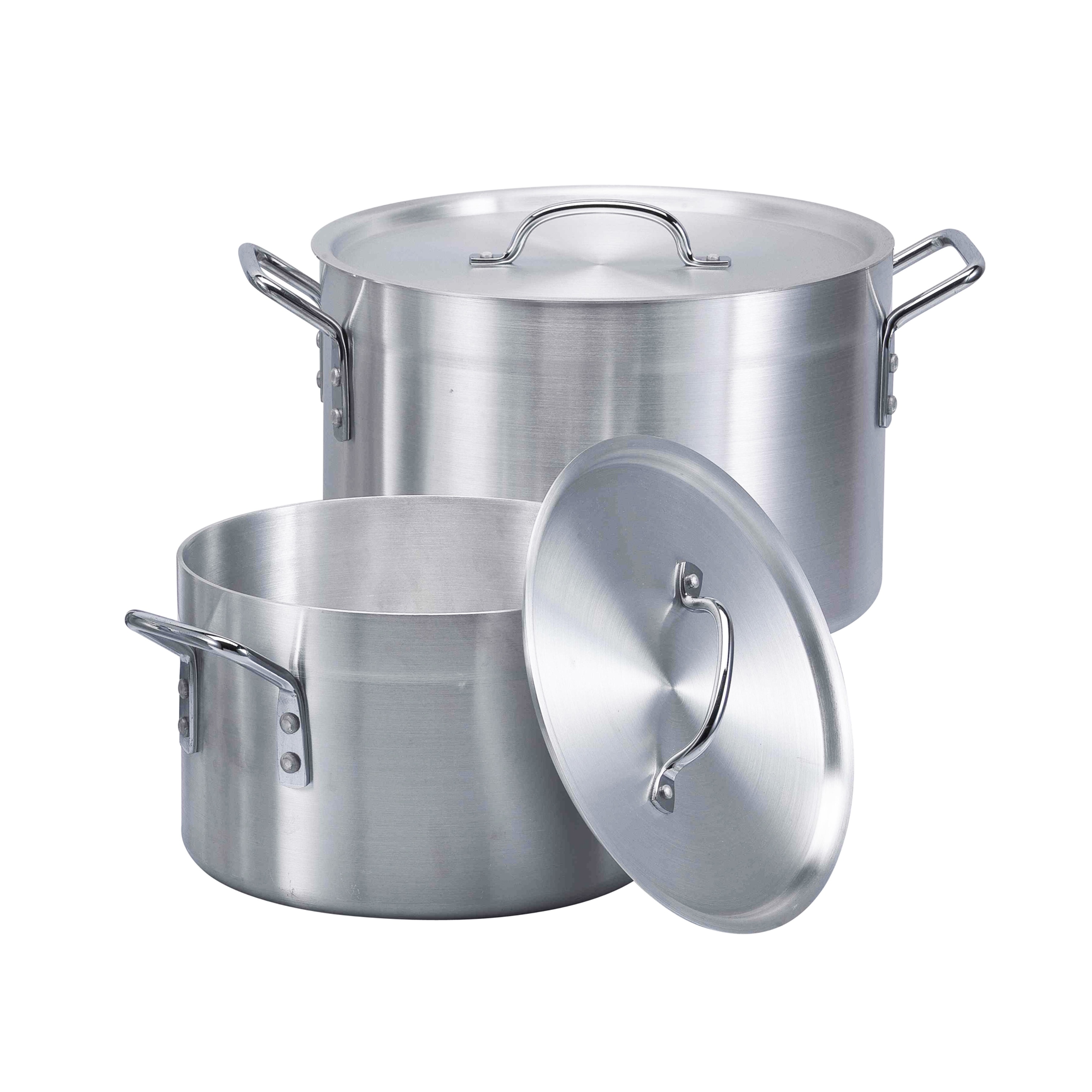 4PCS Aluminium Stock Pot with Heavy Gauge for Home Restaurant