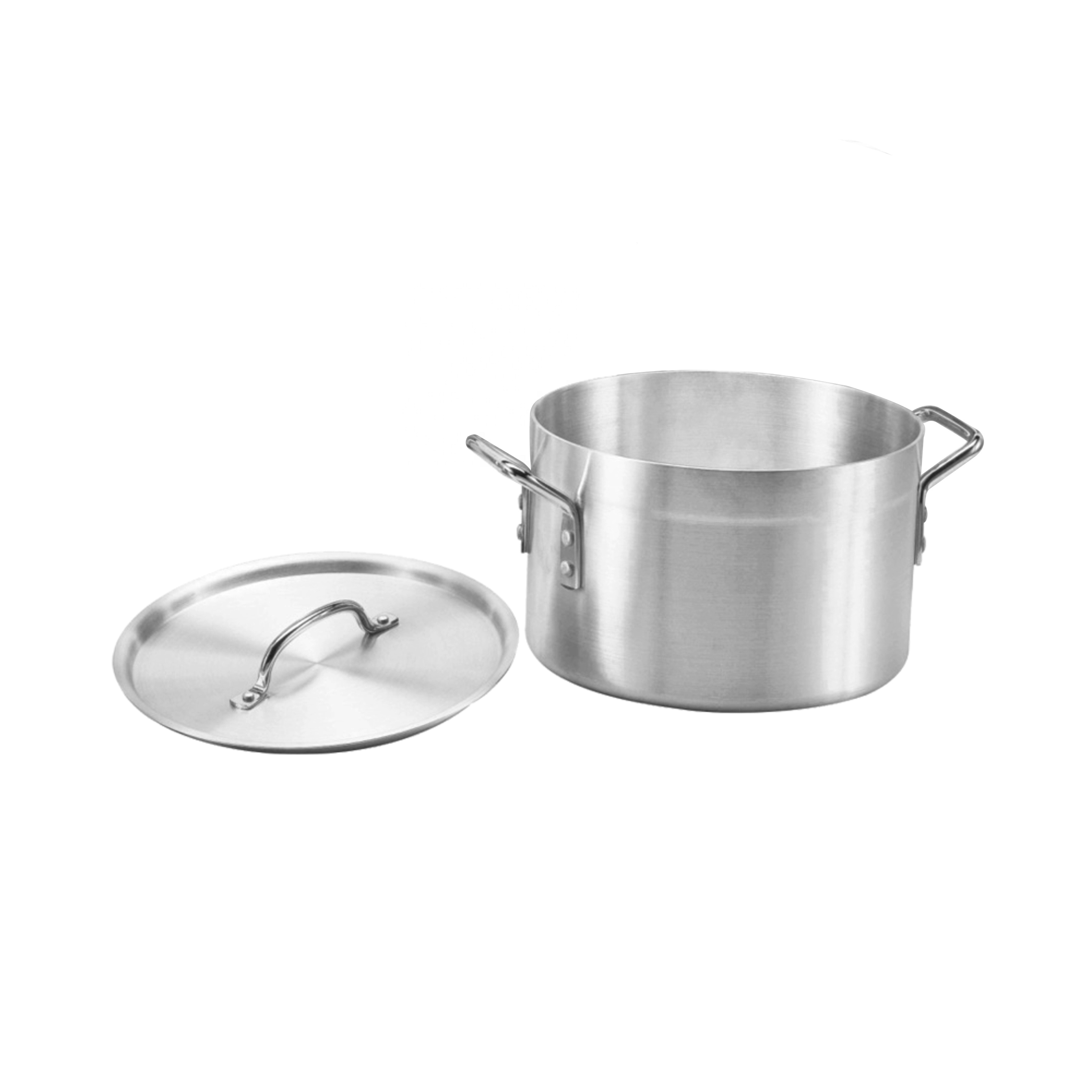 5PCS Aluminium Stock Pot with Heavy Gauge Cookware Set for Restaurant