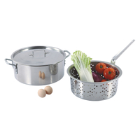 Stainless Steel Fish Fryer with Wire Handles Basket Cookware Ste