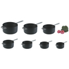 Aluminium Non-Stick Soup Pot Set Hard-Anodized Shallow S/S Hand