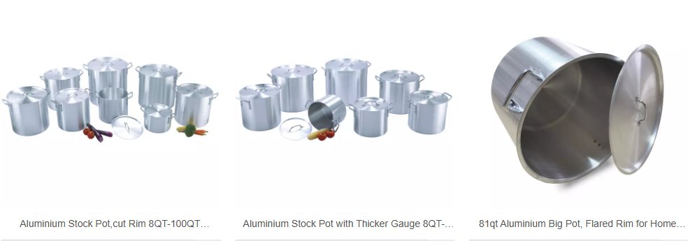 aluminium stock pot set