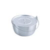 A Set of 9 Aluminum Stainless Steel Casserole with White Lid Home Restaurant Kitchenware