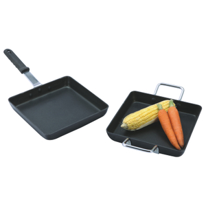 Aluminium Square Baking Pan Fry Pan with Wire Handle Non-Stick
