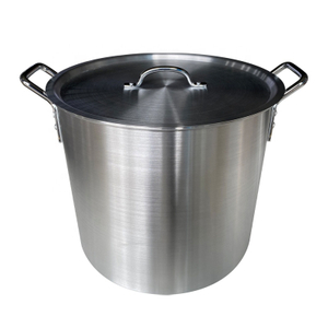2-160QT Aluminum Stock Pot Set Steamer Big Cooking Pot Commercial Pot