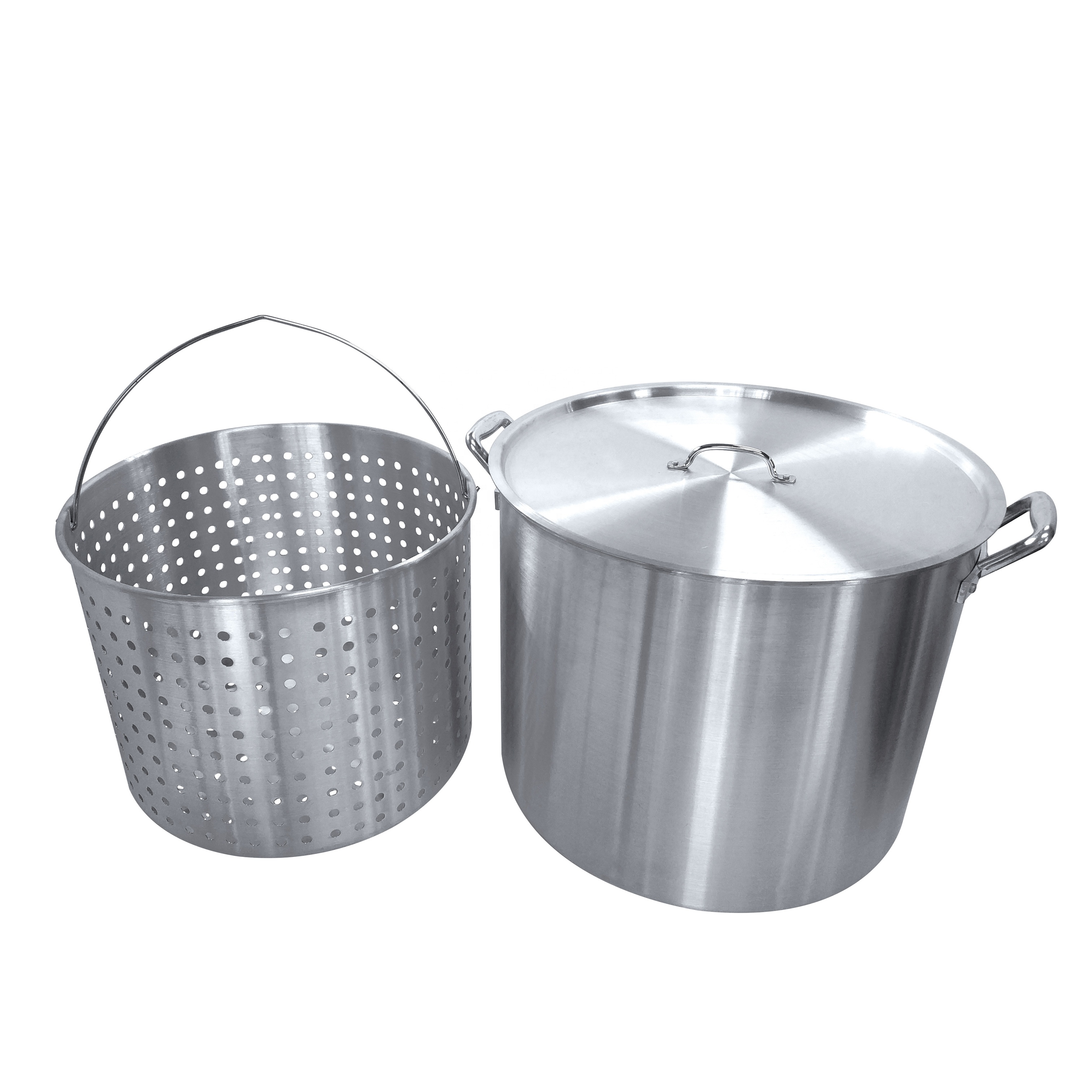 16qt-160qt Aluminium Turkey Pot with Inner Basket Cookware