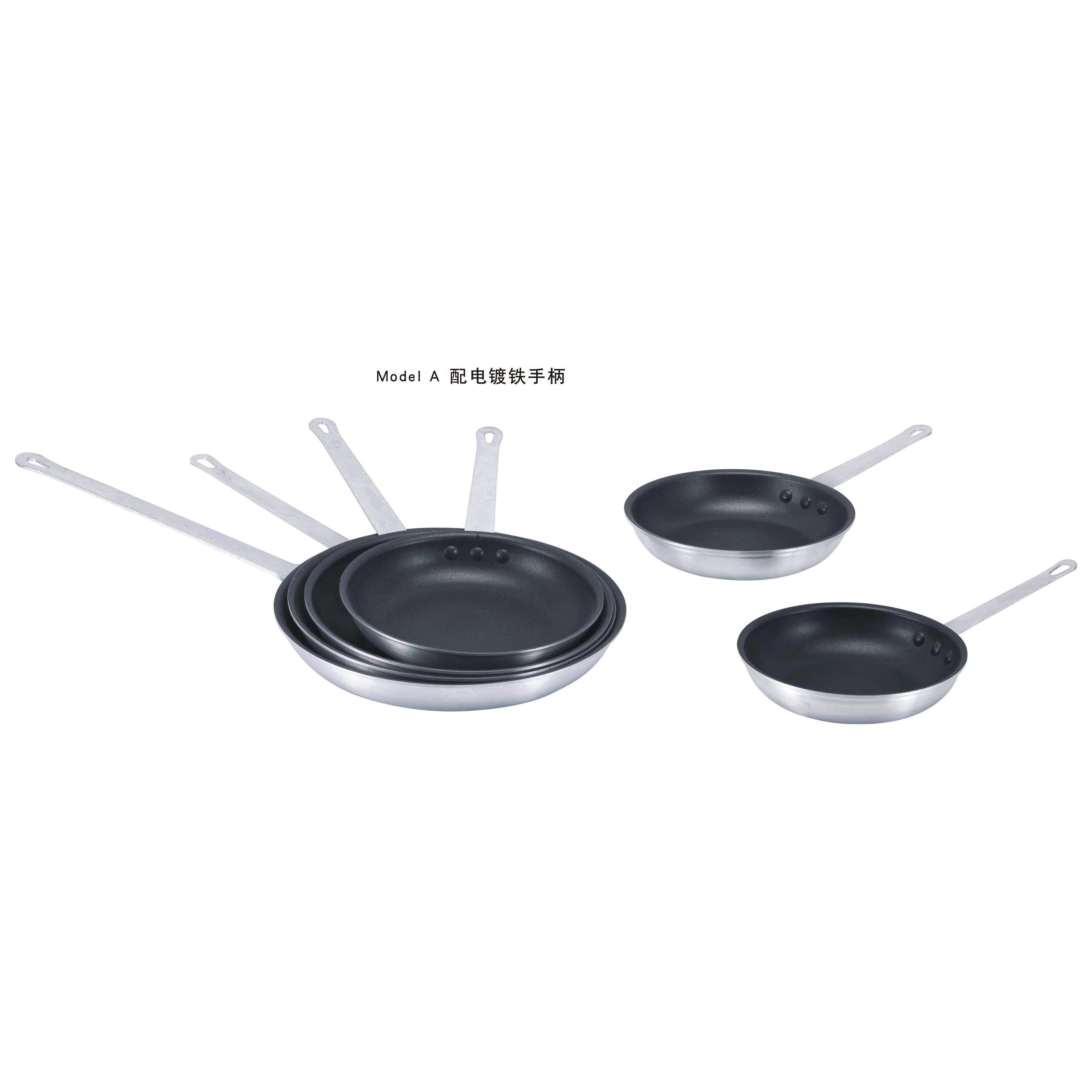 Aluminium Fry Pan Flared Rim Non-Stick Inside Sanded Outside Frying Pans Cookware