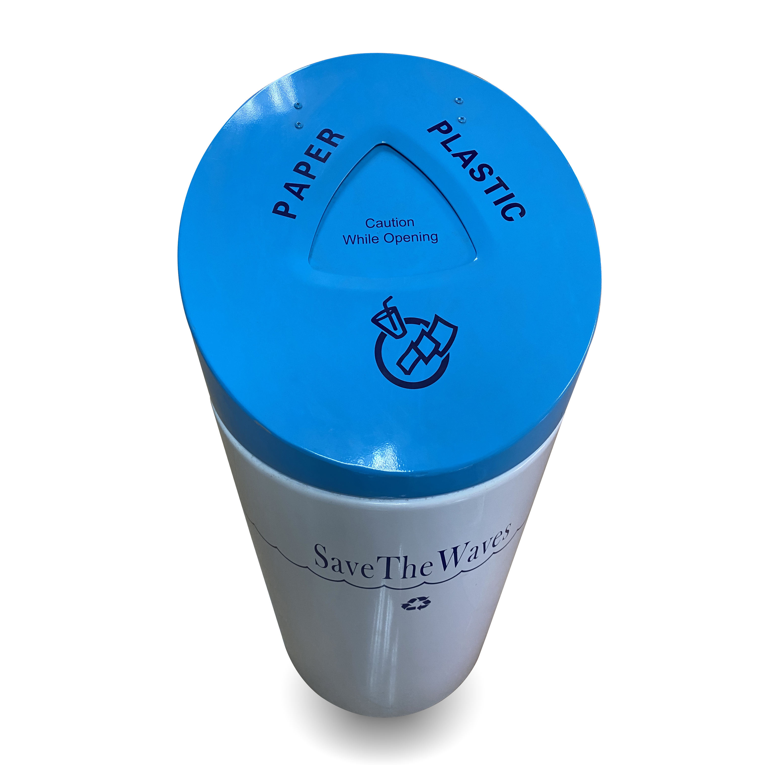 aluminum garbage can