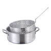 10.5qt Aluminum frying pan with fried basket food steamer and Including accessories
