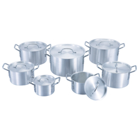 7PCS Aluminium Pot Set Cookware Set with Big Capacity for Home Restaurant
