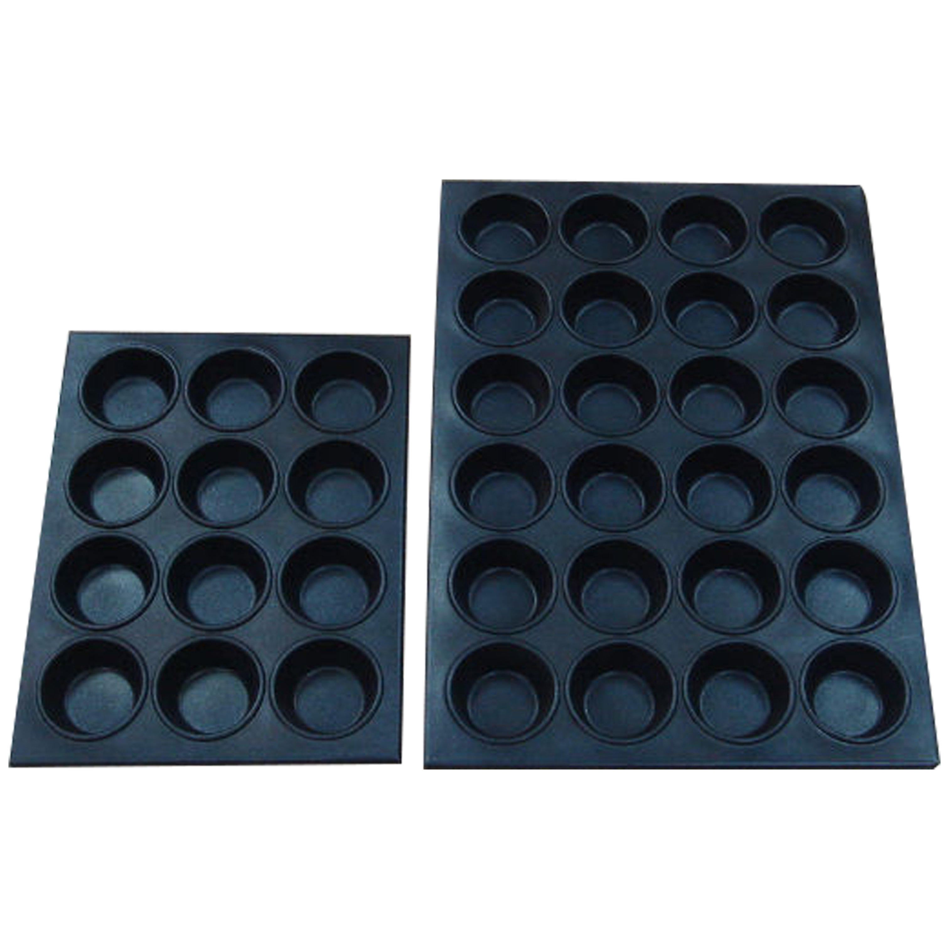 Wholesaler Black Aluminum Nonstick Cake Pan Muffin Pan Home Restaurant Kitchenware Set