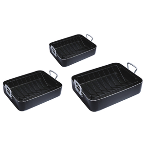 Aluminium Bake Pan with Non-Stick Meal Plate Trays