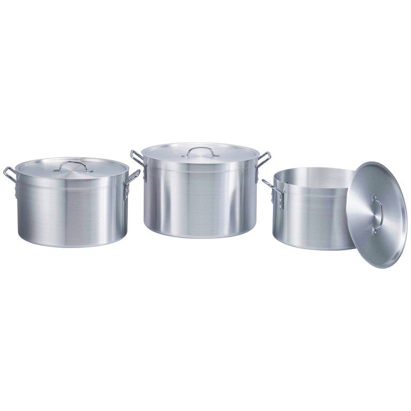 3PCS Aluminium Stock Pot with Heavy Gauge for Home
