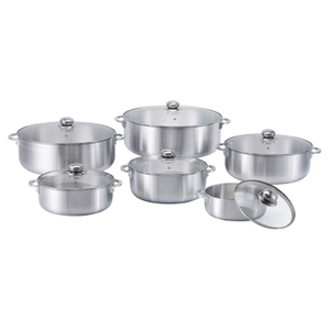 Aluminium 6 Pcs Big Capacity Camping Cookware Set Cooking Pot Cookware Sets