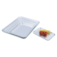 6PCS Aluminium Baking Pan Meal Plate Trays Baking Tray Aluminum Home Kitchen