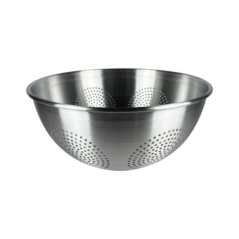 Metal Fruit Basket Kitchen Rice Fruit Vegetable Washing Strainer Types Aluminium Colander Set Fruit Basket