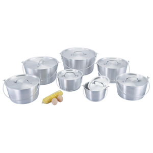Aluminium Pot Set Sanded Cookware Set with Big Capacity for Home Restaurant