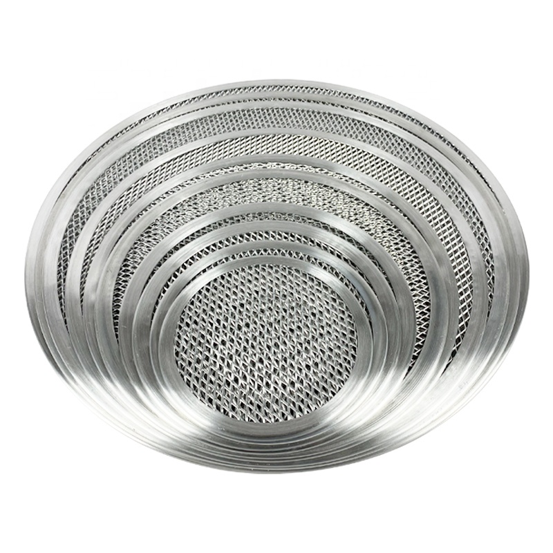 8-22Inch Pizza Screen Aluminum Alloy Pizza Net Perforated Pizza Pan