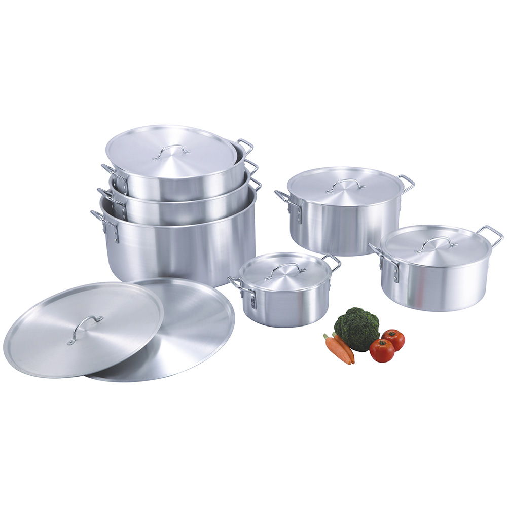 Aluminium Sauce Pot with Rolled Rim Cookware Set for Restaurant