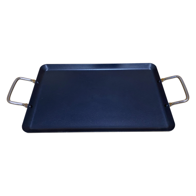 Aluminium Non-stick Bake Tray Kitchen Sheet Pan Flat Baking Roast Pan Double Handle