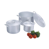 Aluminum Lid 8pcs Pot Set Aluminum Whiten Cookware Set Home Kitchen Ware