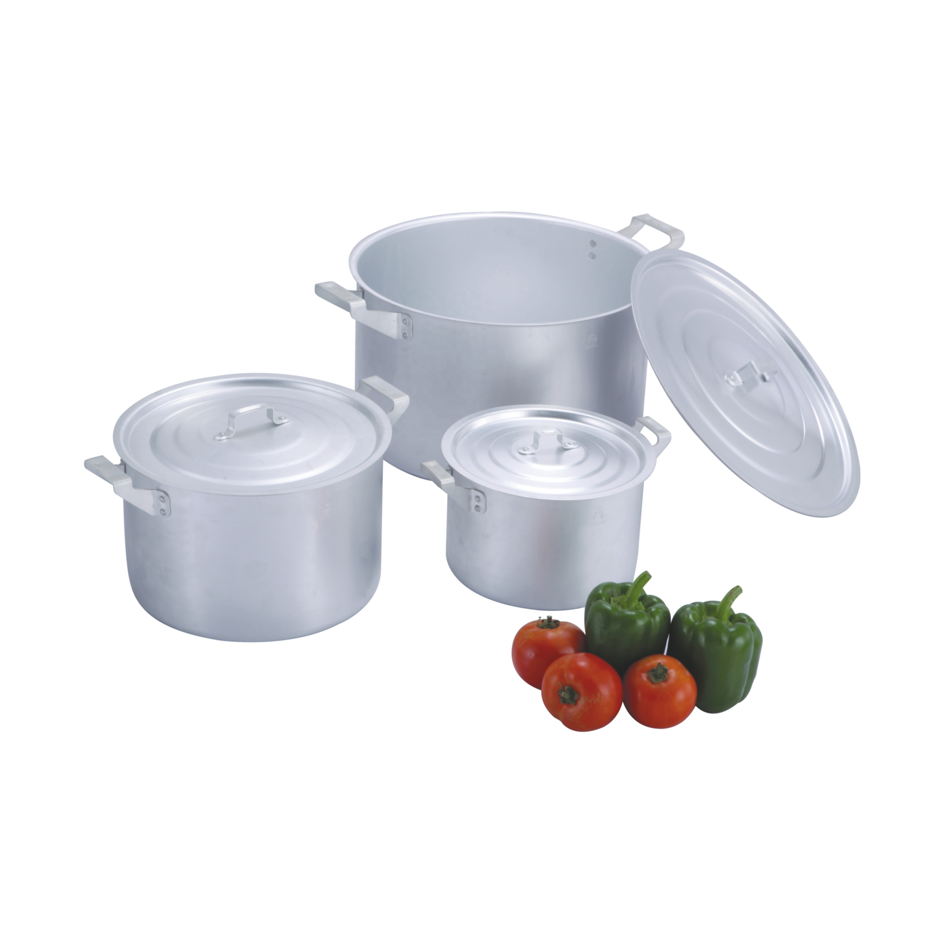 Aluminum Lid 8pcs Pot Set Aluminum Whiten Cookware Set Home Kitchen Ware