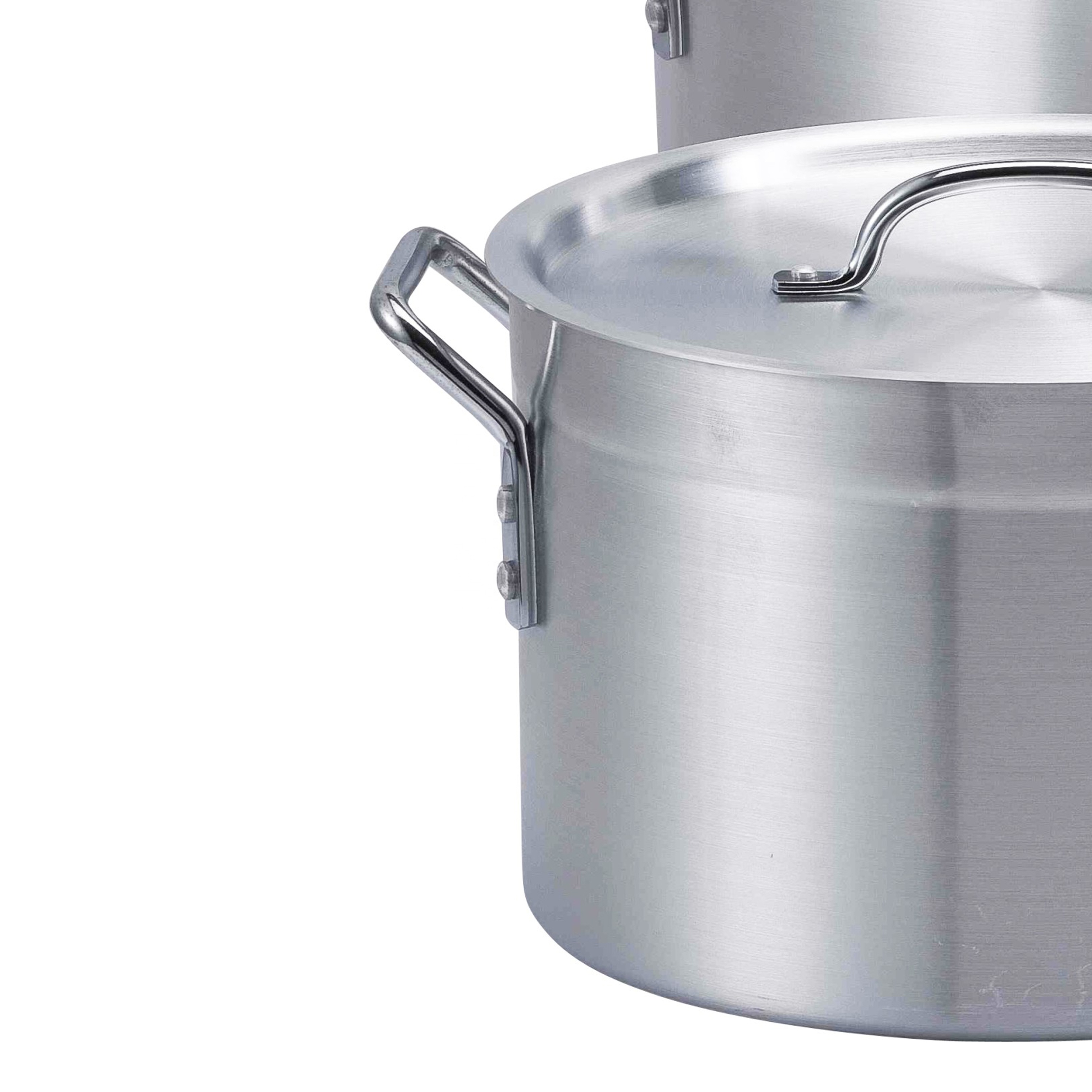 4PCS Aluminium Stock Pot with Heavy Gauge for Home Restaurant