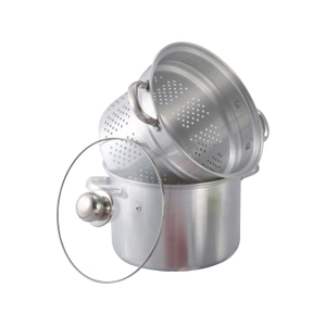 High Quality Aluminium Pasta Cooking Pot Food Pasta Steamer Sets with Strainer