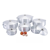 6 Pcs Cookware Wholesale Big Capacity Aluminium Cooking Pot Set Cookware